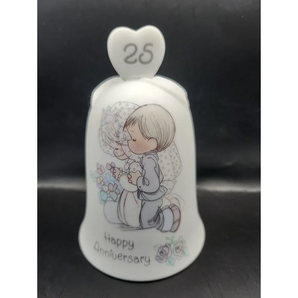 Precious Moments 25th Wedding‎ Anniversary Bell Enesco Fifty Couple Love 1989